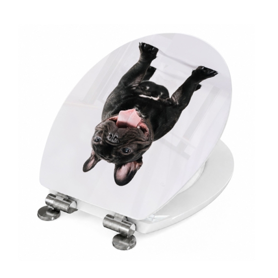 Mobile Preview: WC-Deckel Aufkleber Französische Bulldogge Artikelbild 2