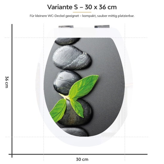 Mobile Preview: Wc-Deckel Aufkleber Spa & Stones Variante 30 x 36 cm