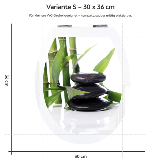 Mobile Preview: Wc-Deckel Aufkleber Wellness Zen Steine Variante 30 x 36 cm