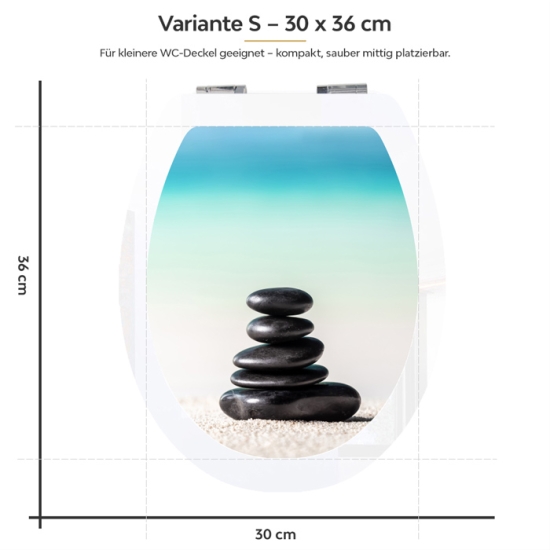 Mobile Preview: Wc-Deckel Aufkleber Feng Shui Variante 30 x 36 cm