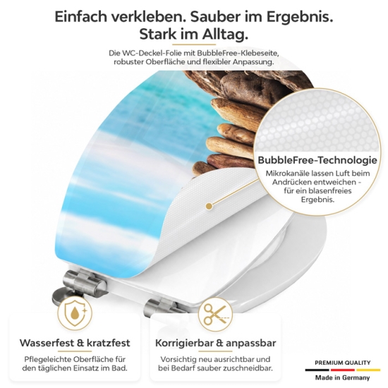 Mobile Preview: Wc-Deckel Aufkleber Zen Balance Detailbild 1