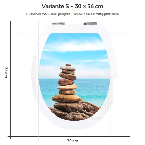 Mobile Preview: Wc-Deckel Aufkleber Zen Balance Variante 30 x 36 cm