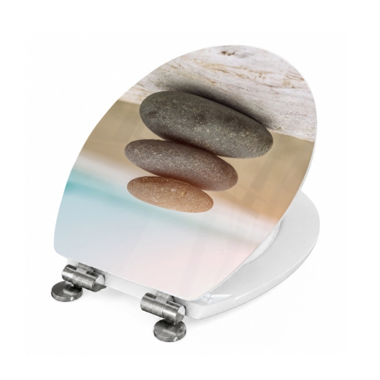 Mobile Preview: Wc-Deckel Aufkleber harmonische Zen Steine Artikelbild 2