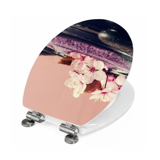 Mobile Preview: Wc-Deckel Aufkleber pink Orchidee Artikelbild 2