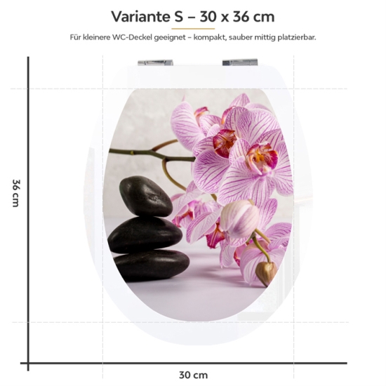 Mobile Preview: Wc-Deckel Aufkleber Orchidee Variante 30 x 36 cm