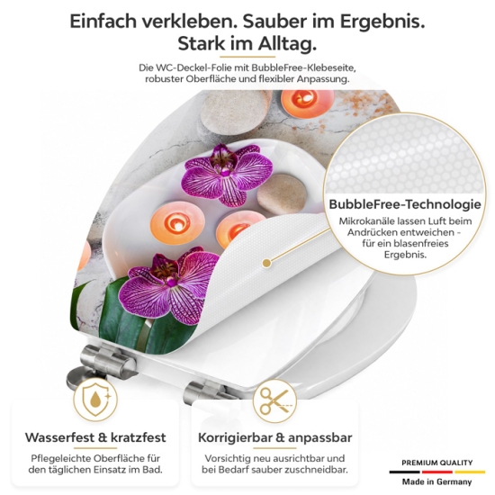 Mobile Preview: Wc-Deckel Aufkleber Orchis Detailbild 1