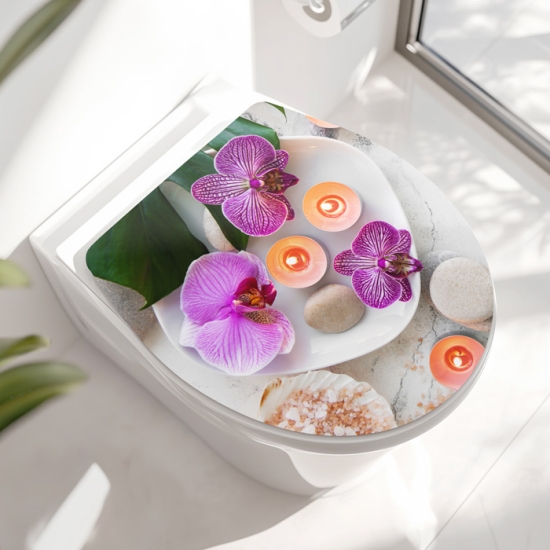 Mobile Preview: Wc-Deckel Aufkleber Orchis Hauptbild