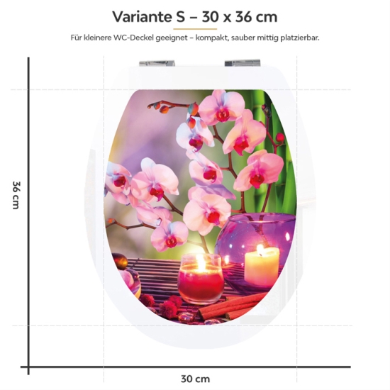Mobile Preview: Wc-Deckel Aufkleber Rosea Lacus Variante 30 x 36 cm