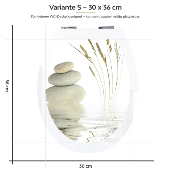Mobile Preview: Wc-Deckel Aufkleber Zen Variante 30 x 36 cm