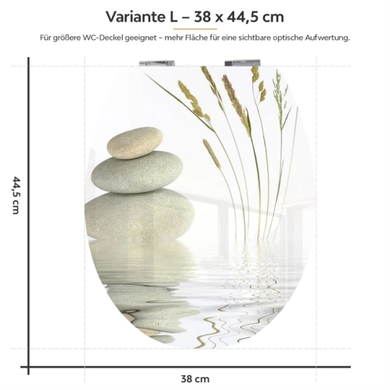 Mobile Preview: Wc-Deckel Aufkleber Zen Variante 38 x 44 cm